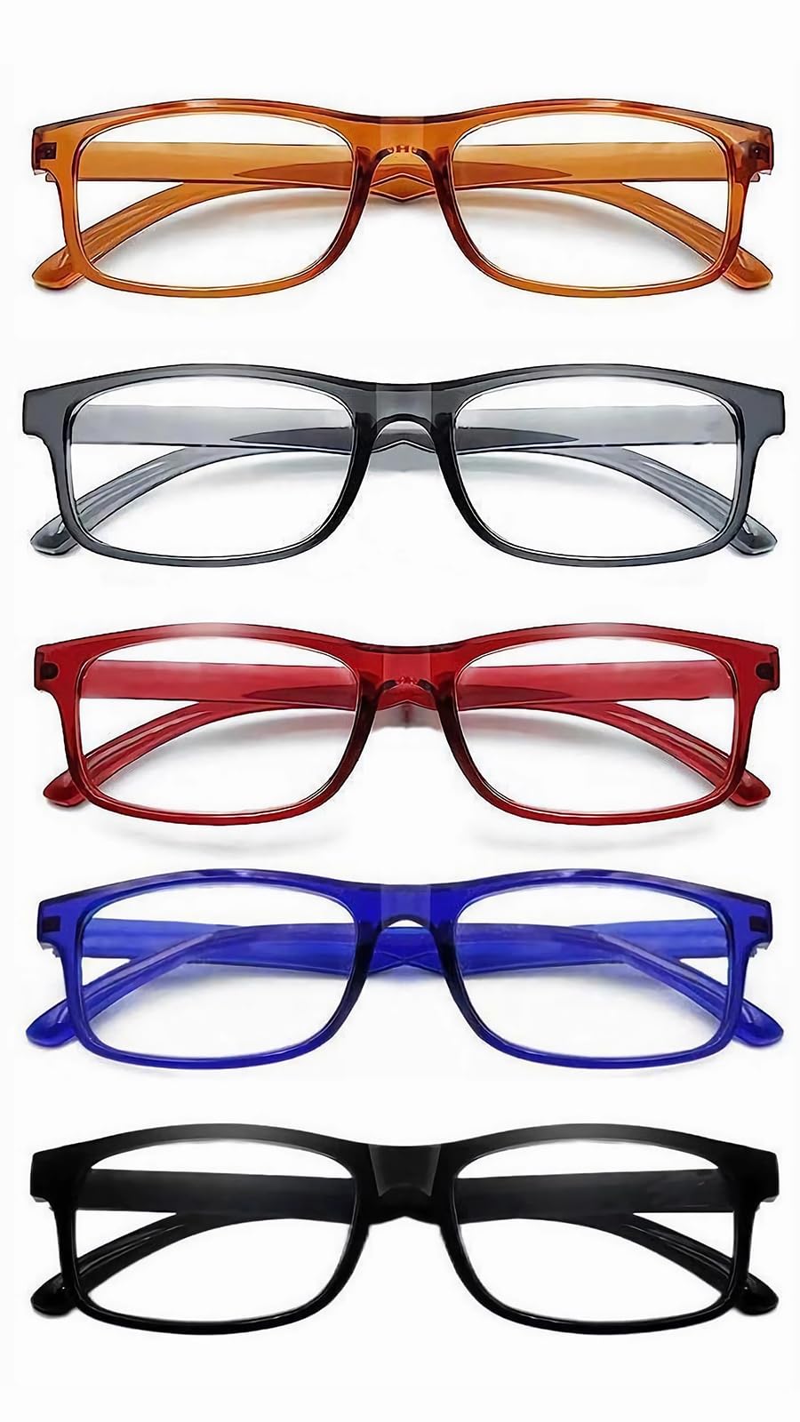 CVVTSPE 5 Pack Reading Glasses Blue Light Blocking,Reading Glasses for Women Men,Anti UV/Glare Filter Lightweight Eyeglasses