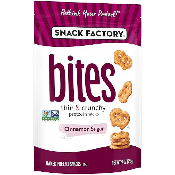 Snack Factory Pretzels Sabor Canela y Azúcar, Bolsa 9 Oz miniatura 7