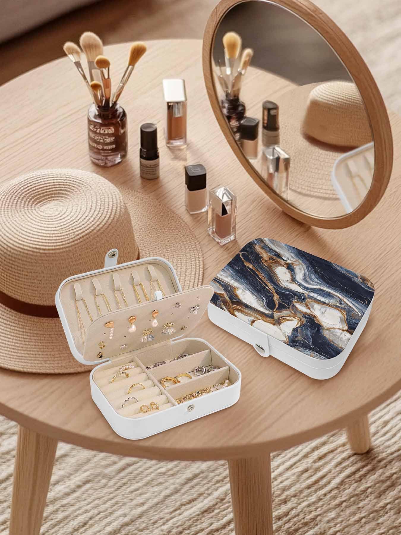 Amazon.com: Navy Blue Minimalist Art Jewelry Organizer and Storage