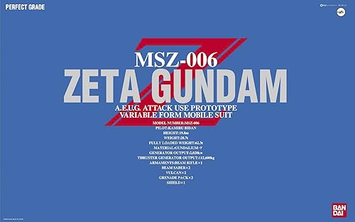 Miniatura 5 de Bandai Hobby ZETA Gundam 1/60 Bandai Figura de acción de grado perfecto