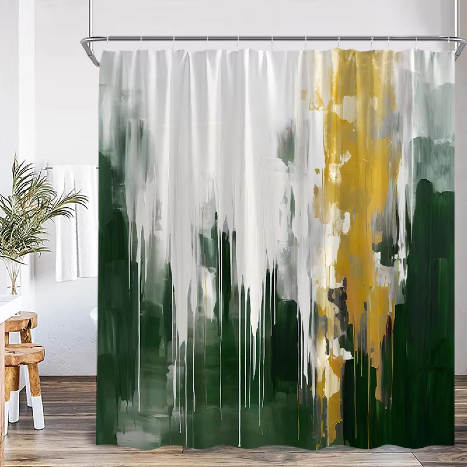 Rideau de douche en polyester moderne de qualité supérieure motif abstrait