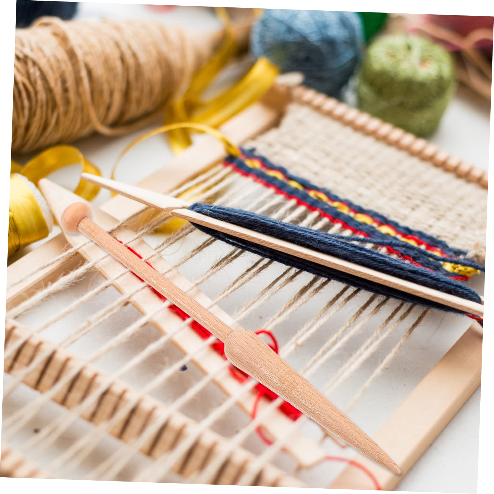3 Sätze Gewebtes Shuttle-Set Gestrickte Werkzeuge Selber Machen DIY-Werkzeuge Werkzeug Zur Herstellung Von Wandteppichen Webnadeln Mit Schiffchen Gobelin-Nadel Webschiffchen Holz