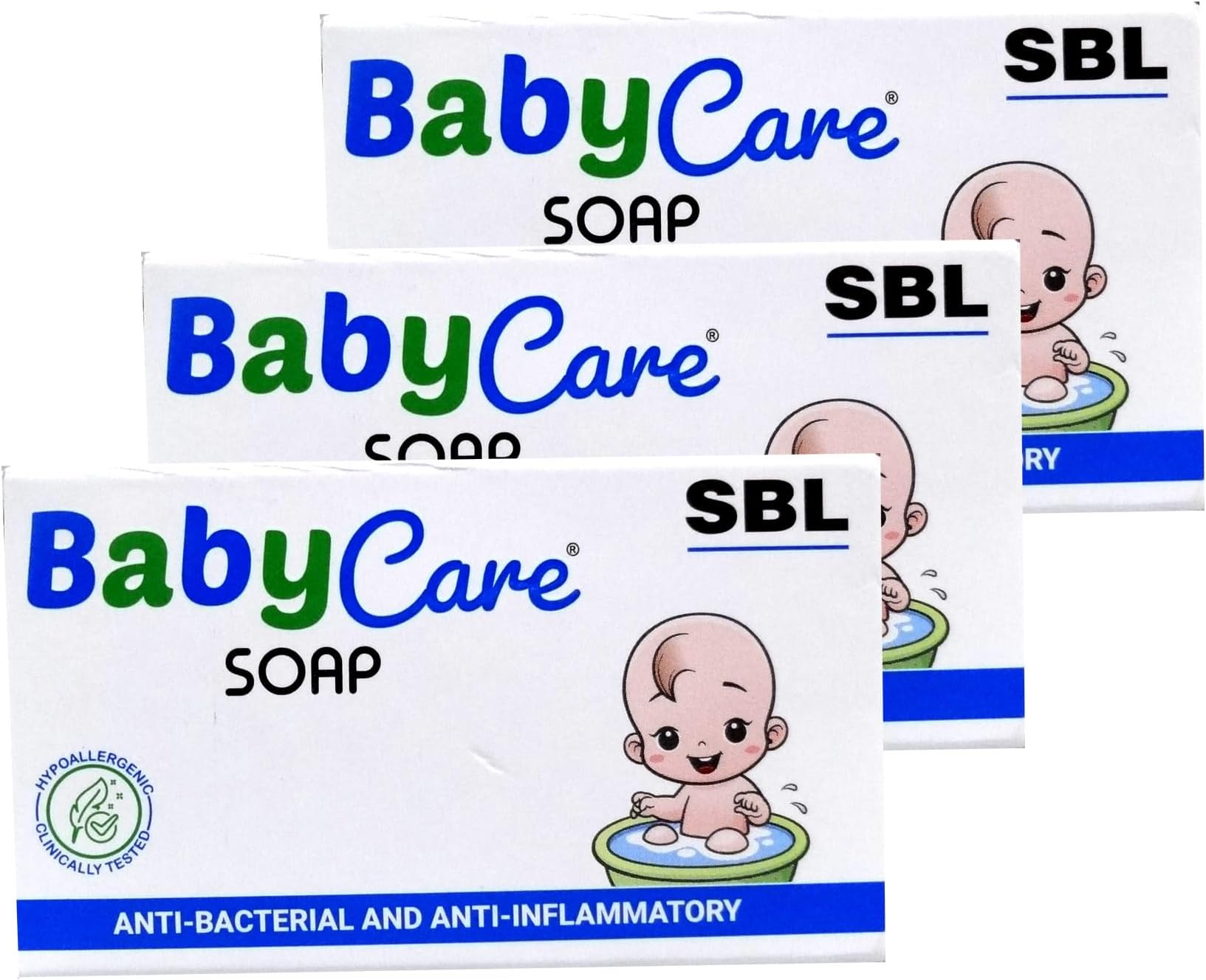 Baby Care Soap Bar- Gentle Cleansing Bathing Bar for Babies, 75g (Pack of 3)