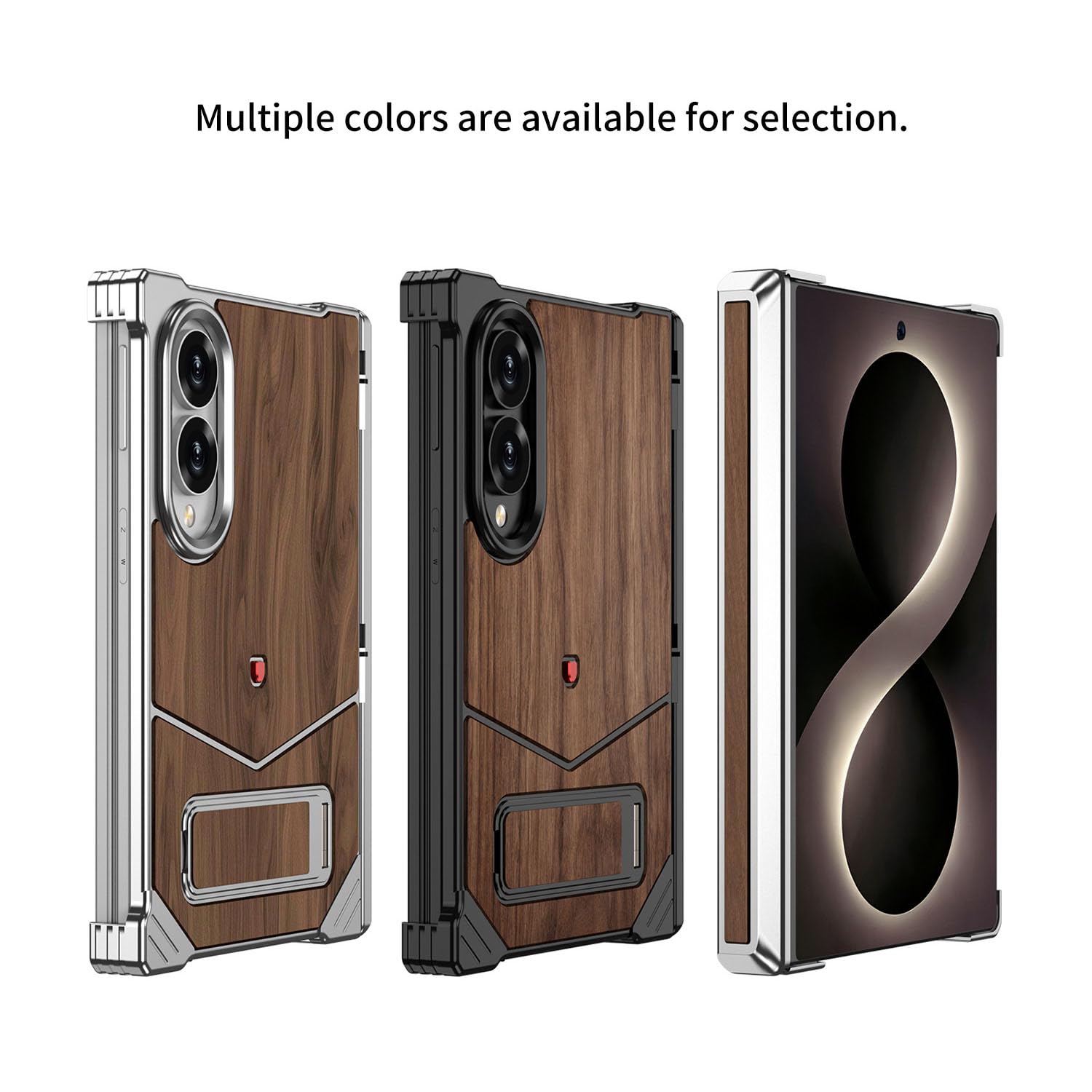 Custodia metallo noce for Samsung Galaxy Z Fold 8 Slim