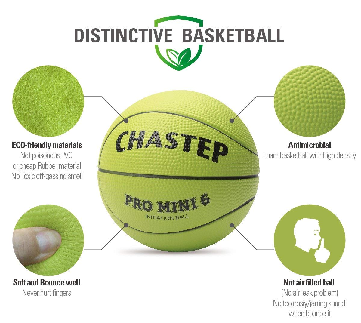 Soft Foam Sports Ball Chastep 6-inch Mini Foam Basketball - Soft ...