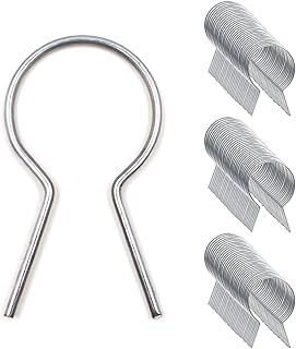 (100 Pack) 1-3/8" x 11 Gauge Galvanized Iron Wire Fence Ties, for Installation and Maintenance of Farm Garden Fences