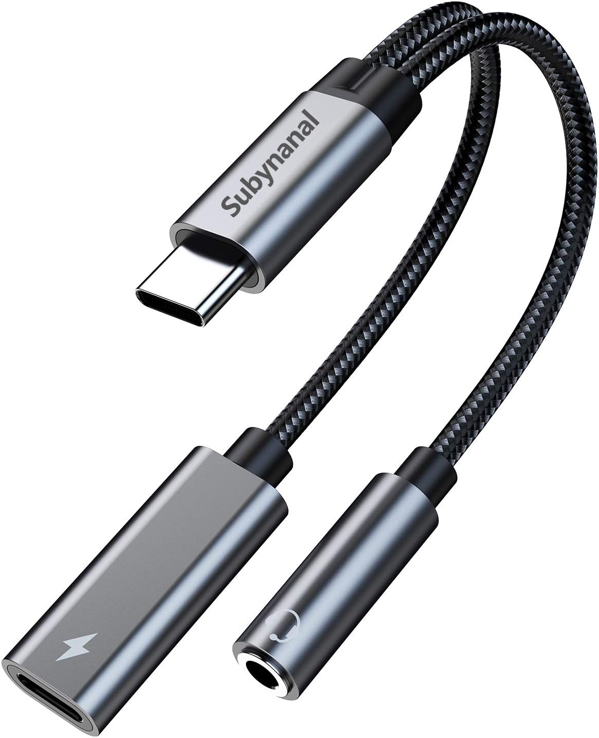 USB c to 3.5mm Headphone and Charger Adapter,2-in-1 USB C PD 3.0 Charging Port to Aux Audio Jack and Fast Charging Dongle Cable Cord Compatible with Samsung Galaxy S22 S21 S20, Google Pixel 4 3 XL