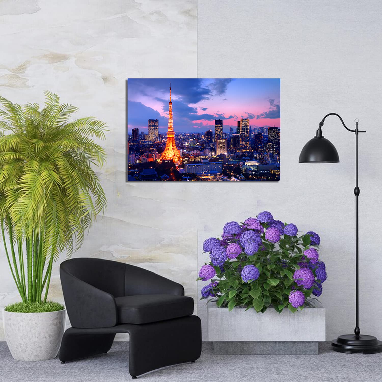Tokyo Skyline Wall Art for Living Room Tokyo Tower Landscape
