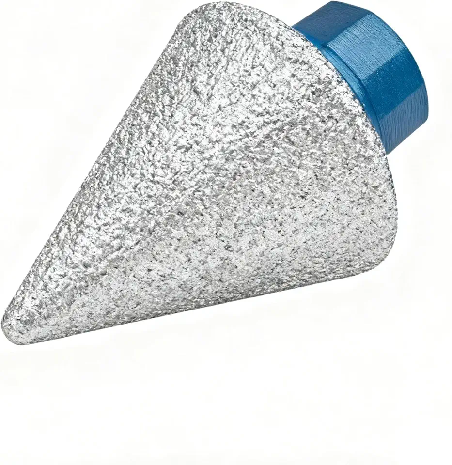 ​​Broca Diamantada Cônica M14 50mm com Chanfro para Porcelanato, Vidro e Pedras Naturais, para Moldar, Ampliar e Limpar Furos​