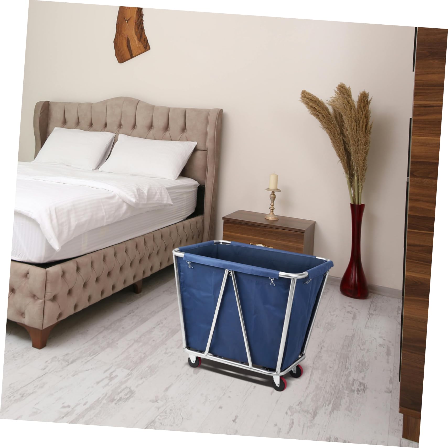 Garneck Borsa Porta Biancheria Oxford per Carrello Lavanderia Grande Capacità e Design Minimale, Facile da Pulire per L'organizzazione la Pulizia