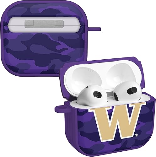 AFFINITY BANDS Washington Huskies Camo HDX - Funda compatible con Apple AirPods Generación 3