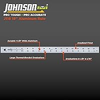 Vista 2 de Johnson Level & Tool J118 Aluminum Rule, 18", Silver, 1 Rule