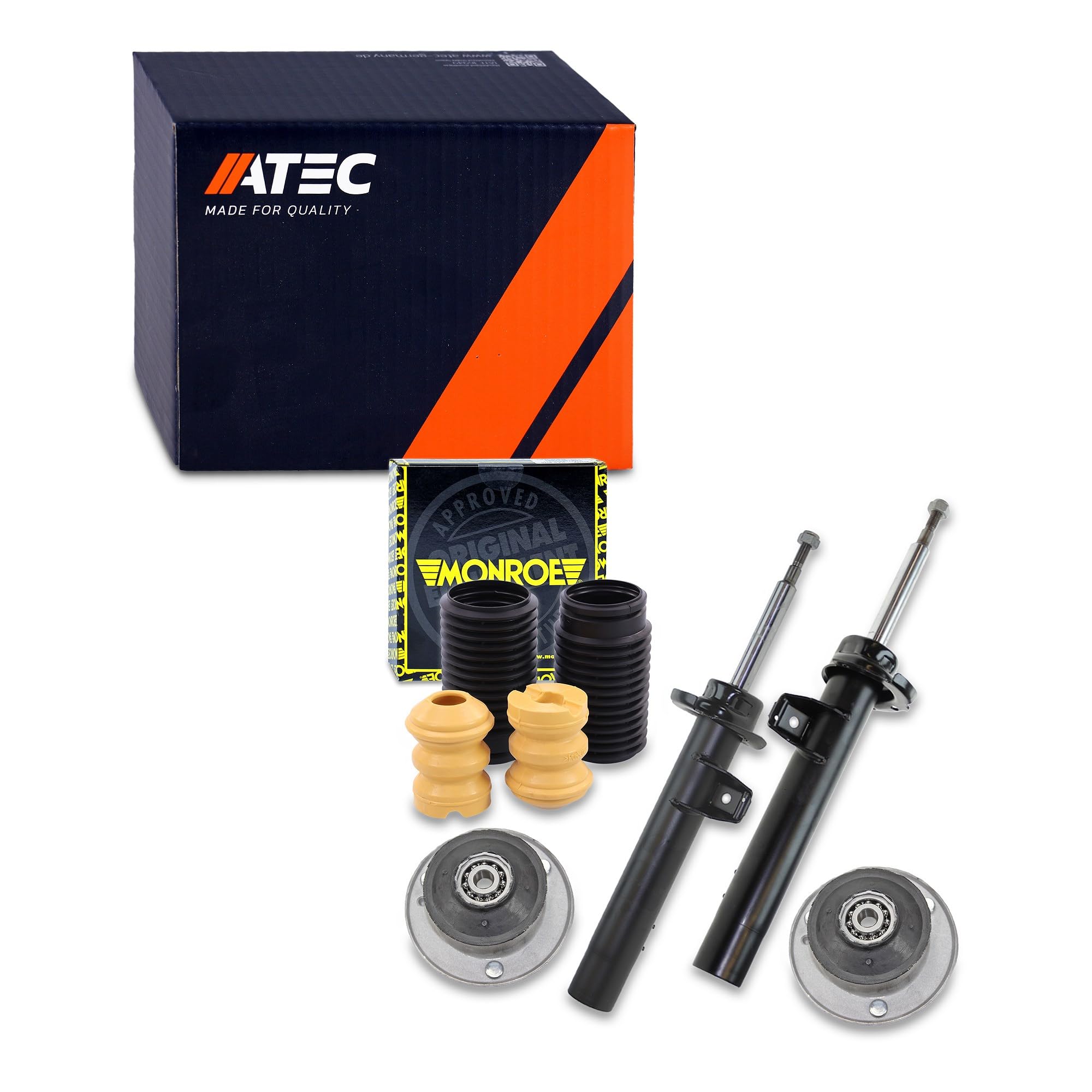 ATEC Germany 2x Amortiguador de gas a presión puntal delantero bitubo incl.