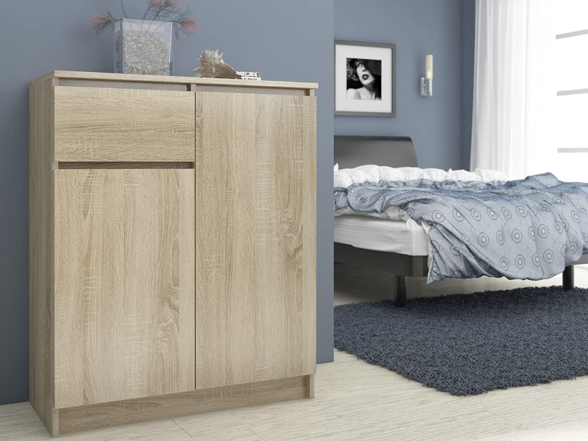 Close-up of the commode's edge, highlighting the aesthetic finish