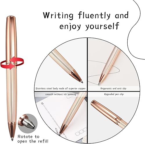 Miniatura 3 de DanYee Bolígrafo Essential Business, bolígrafos de metal, escritura suave, diseño elegante, escritura sin esfuerzo, bolígrafos de lujo con estuche