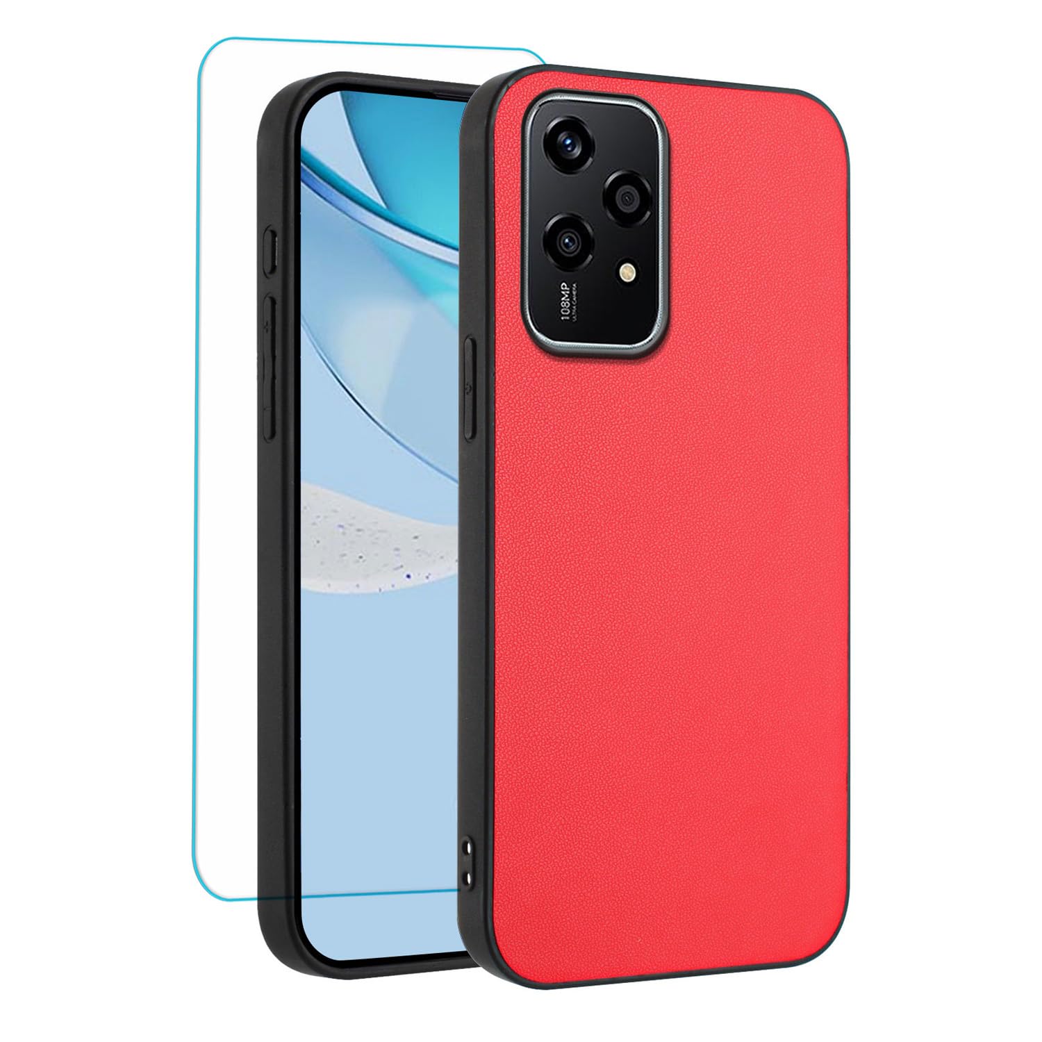 Coque Honor 200 Lite 5G fine anti-choc rouge protège écran et angles - 8