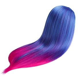 Mannequin Head with Hair, TopDirect 29 100% Synthetic Fiber Training Head Manikin Cosmetology Hair Doll Head Styling Hairdressing Training Braiding Practice Heads with Clamp Holder and Tools