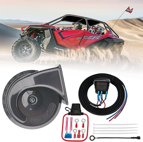 Kit de bocina FARBIN para ATV con interruptor basculante, luz LED y arnés, compatible con ATV, UTV, RZR, lado a lado, Dune Buggy, Sportsman, Sand