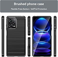 Vista 2 de Funda para teléfono Xiaomi Redmi Note 12 Pro 5G, a prueba de golpes, resistente a los arañazos, TPU suave, para Xiaomi Mi Poco X5 Pro 5G caso (negro)