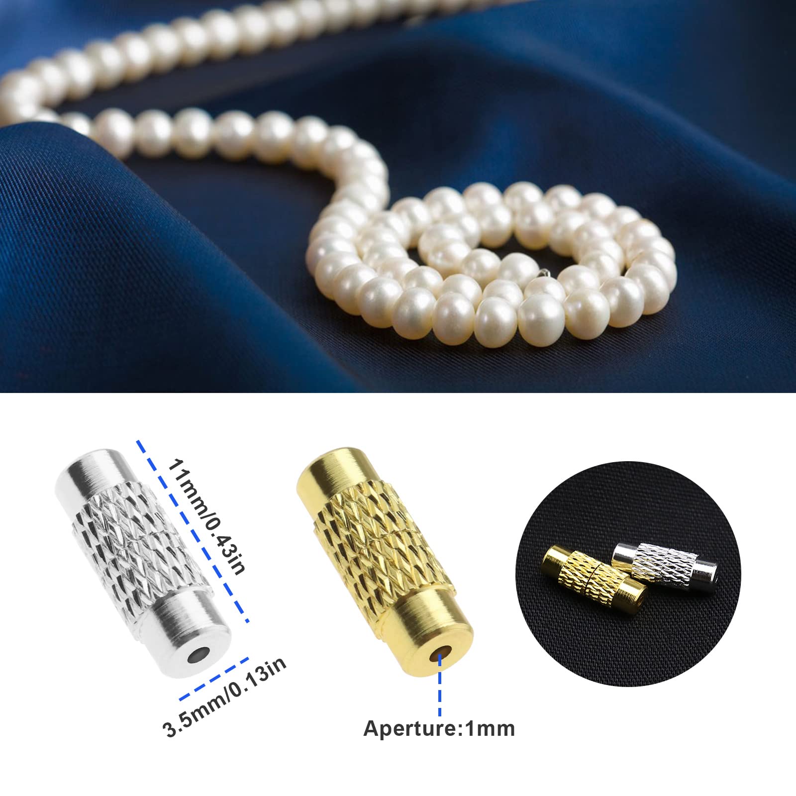 Fermoirs Torsadés à Vis En Laiton, Baril, Capsule, Embouts De Fixation Pour Bijoux à Bricoler Soi-même, Bracelet, Collier, Fournitures D'artisanat Exécutif, 100 Ensembles