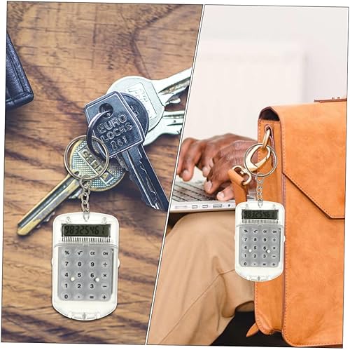 Miniatura 8 de NUOBESTY 4pcs Calculadora Llavero Mini Calculadora Básica Cuatro Funciones Material Portátil Estudiante