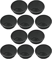 Vista 23 de MroMax Ojales de escritorio de plástico de 2.36 pulgadas (2.362 in), cubierta para cables de escritorio, organizador de cables para el hogar, Gris