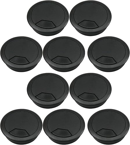 Miniatura 23 de MroMax Ojales de escritorio de plástico de 2.36 pulgadas (2.362 in), cubierta para cables de escritorio, organizador de cables para el hogar,