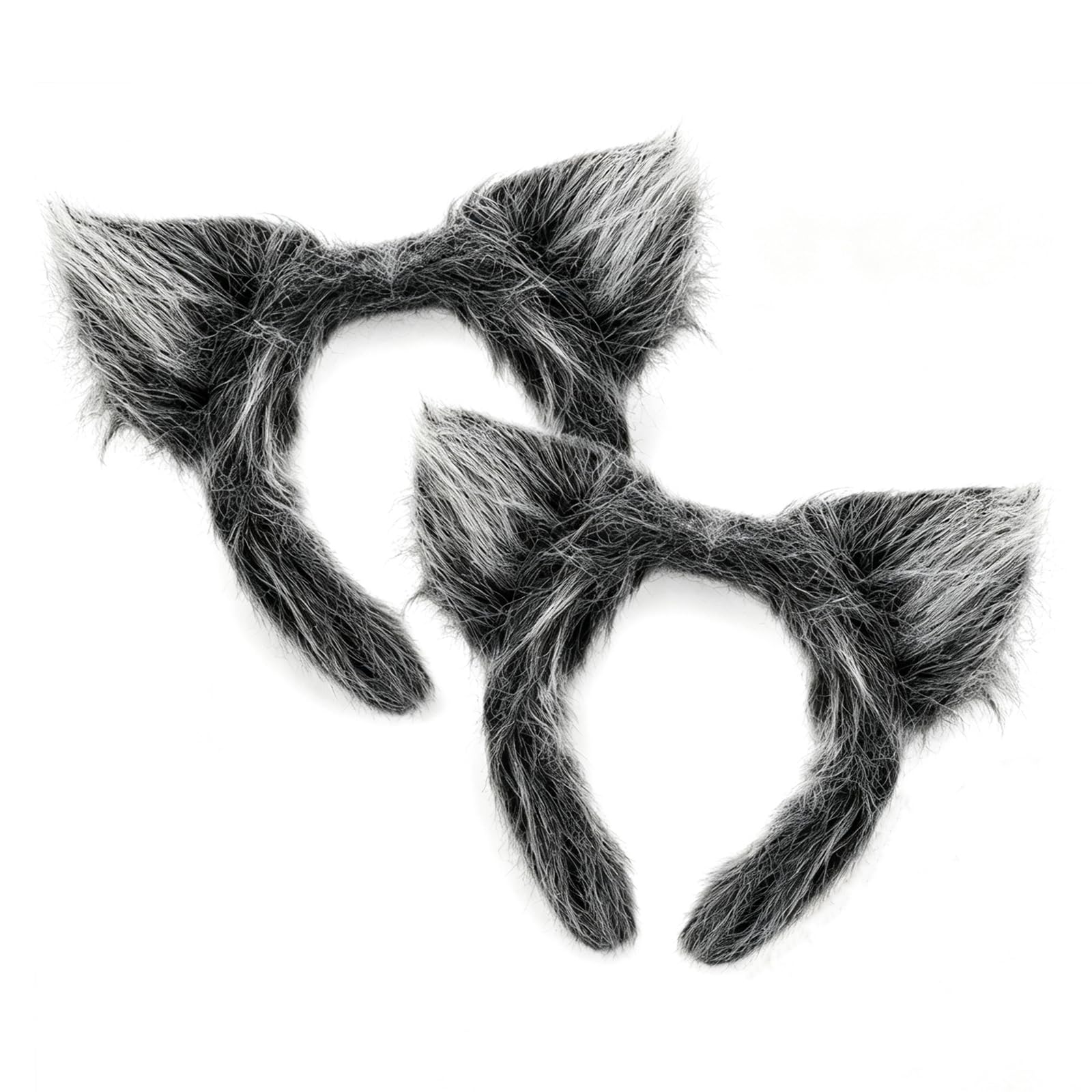 JISRKP 2 Pack Wolf Ears Headband, 20cm x 16cm Brown Werewolf Ears