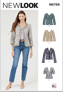 New Look UN6789A Misses Jackets Sewing Pattern Packet, Design Code N6789, Sizes 8-10-12-14-16-18