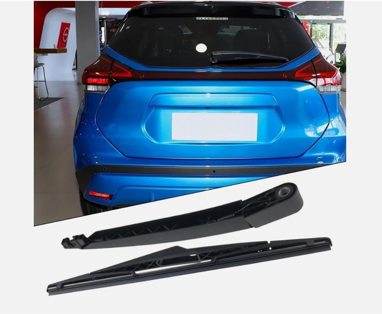 Rear Wiper Blade & Arm Replacement for Nissan Kicks 2017-2024 2018 2019 2020 2021 2022 2023 OEM Exact Fit Platinum Advance Exclusive Sense S SR SV Models Rear Back Windshield Wiper Blade Set
