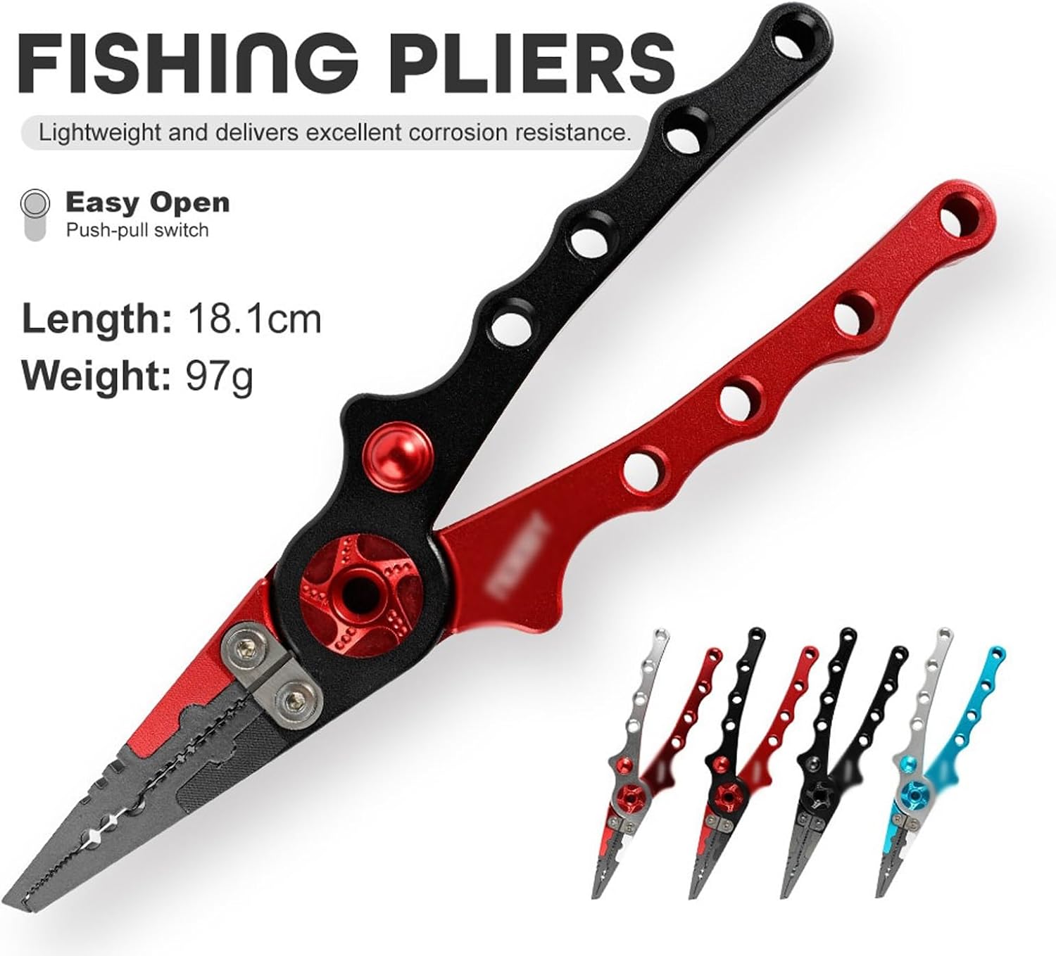 Fishing Pliers Saltwater Fishing Pliers, Stainless Steel Fishing Needle Pliers, Multifunctional Cutting Line Split Ring Hooks Removal Tool With T Cover