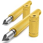 Betgod Golf Groove Sharpener,Golf Club Groove Sharpener,Club Sharpener,Groove Sharpening Tool - Generate Optimal Backspin - Suitable for U & V-Grooves (Golden 2PCS)