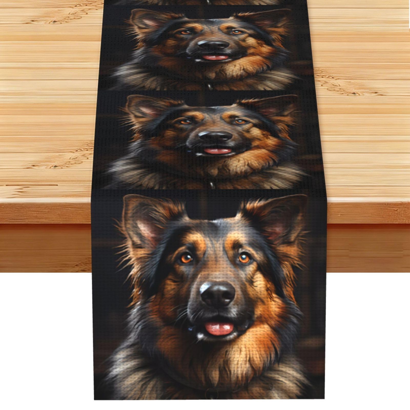 German Shepherd Table Runner 13x72 Inch Dining Decor