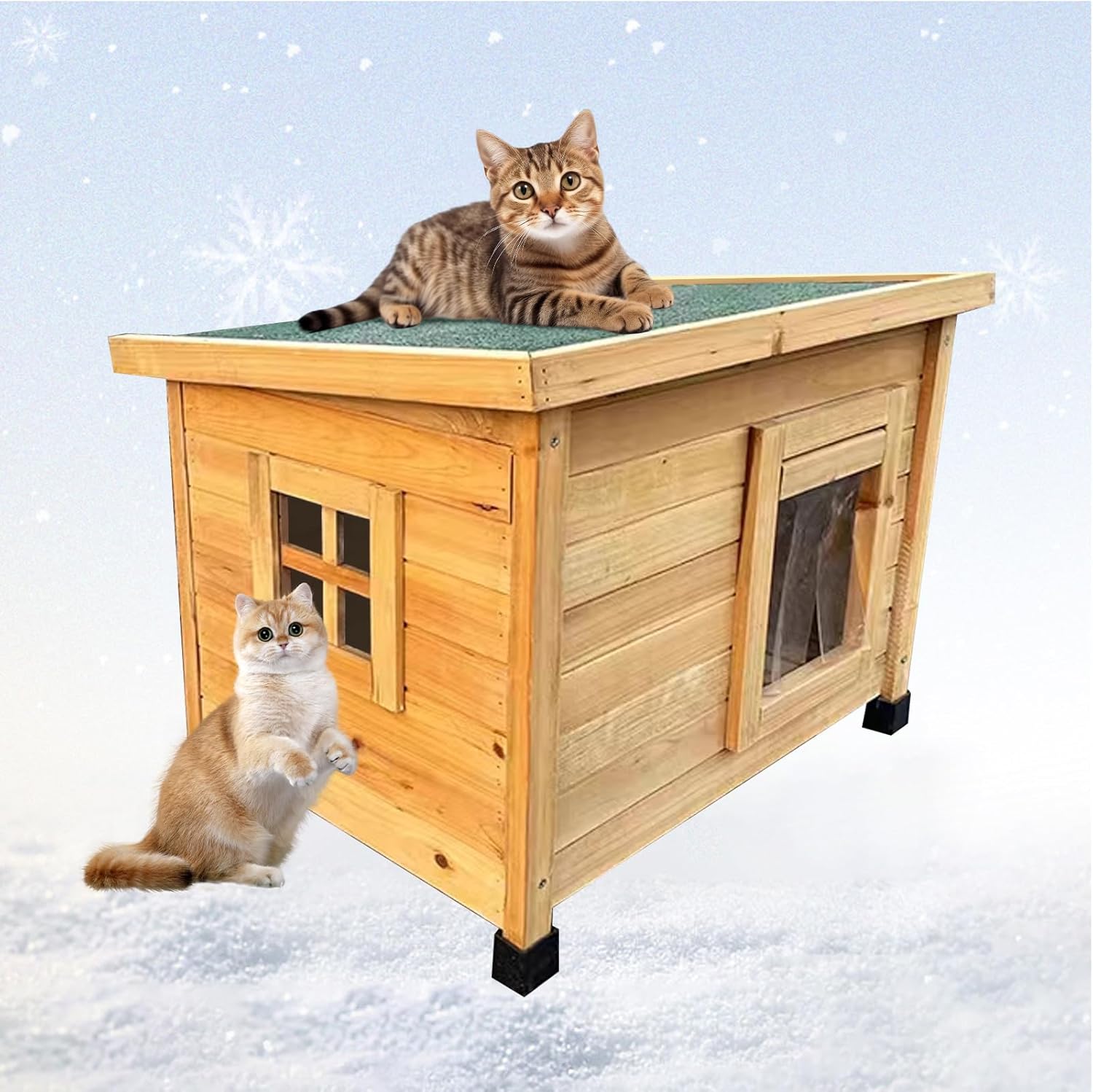 Wokouiys 猫 ハウス 犬小屋 キャットハウス 猫ハウス 屋外 室内 防水