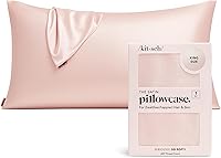 Vista 42 de Kitsch - Juego de 2 fundas de almohada de satén suave y refrescante, con cremallera, para cabello, piel y sueño de calidad, tamaño king de 19 x 36