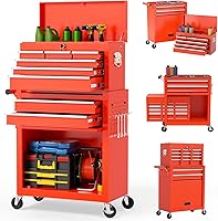 Vista 1 de On Shine 8 Drawer Rolling Tool Chest, Large Capacity Rolling Tool Box with Wheels, Locking Mechanical Tool Chest, Portable Tool Box with Sliding