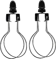 Vista 1 de ECUDIS Paquete de 2 adaptadores para pantalla de lámpara con clip, color negro