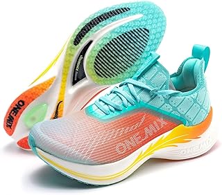 O-Resilio Men's Road Running Shoes Marathon Running Shoes Carbon Fiber Plate Running Shoes Wide with Arch Support Lightwei...