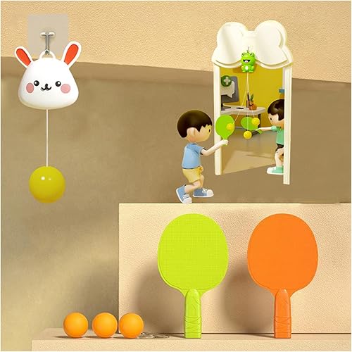 Miniatura 8 de Conjunto portátil de entrenamiento de tenis de mesa colgante para interiores, entrenador de pingpong para niños, tenis de mesa colgante, juego de