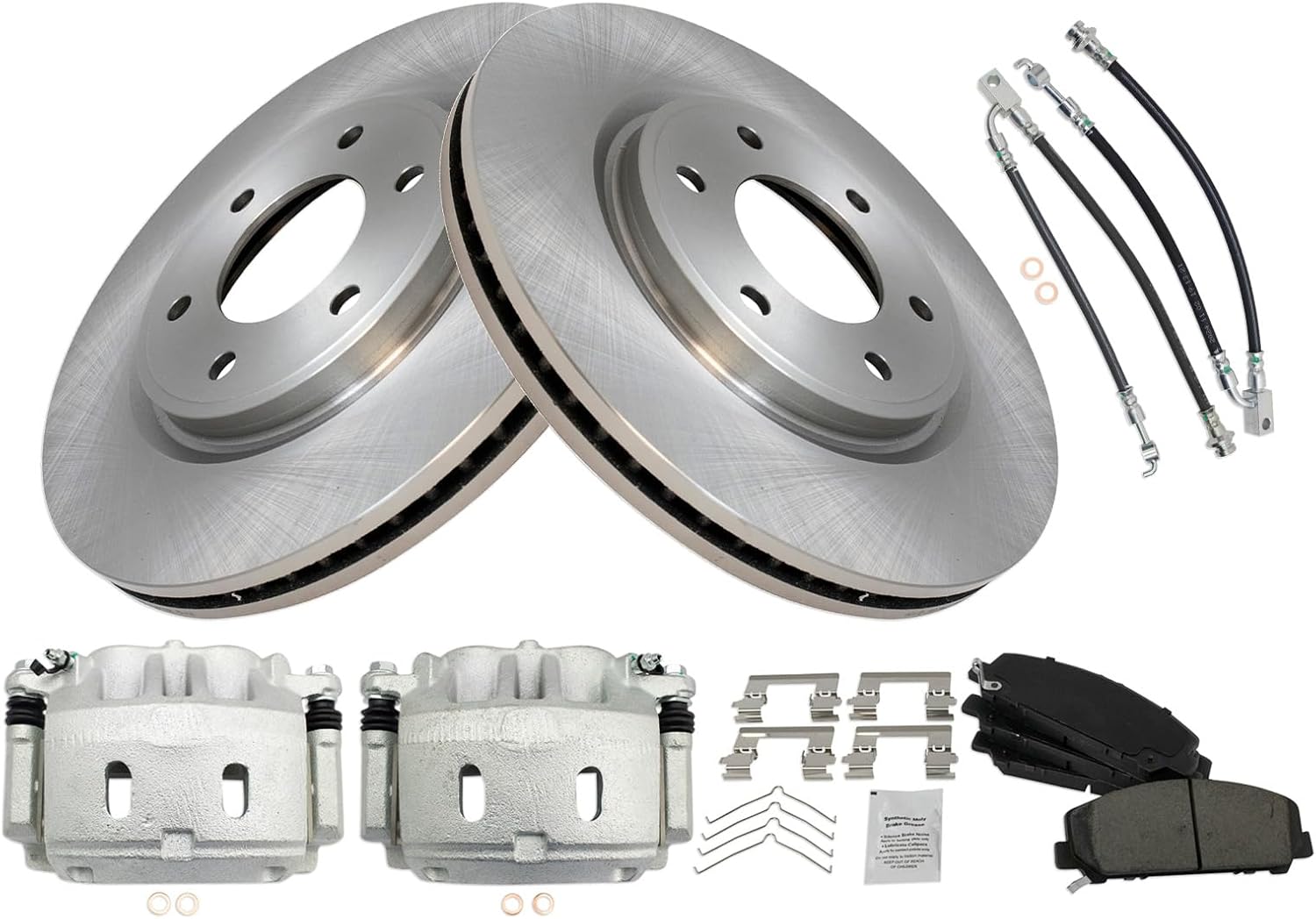 Front Brake Pad & Rotor Kit for Infiniti QX56 / QX80 / Nissan Armada
