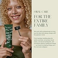 Vista 7 de Plus Ultra Cepillo de dientes de bambú para niños, biodegradable, ecológico y sin BPA, cepillo de dientes de cerdas suaves, aprobado por dentistas