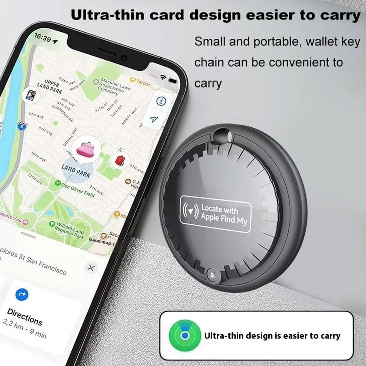 2 Pack GPS Tracker For Vehicles Work With Find My  IOS Only Real Time Mini Car Air Tracker Tag Global Coverage Hidden Car Locator Tracking Device No Monthly Fee No Subscription No Sim Card Required