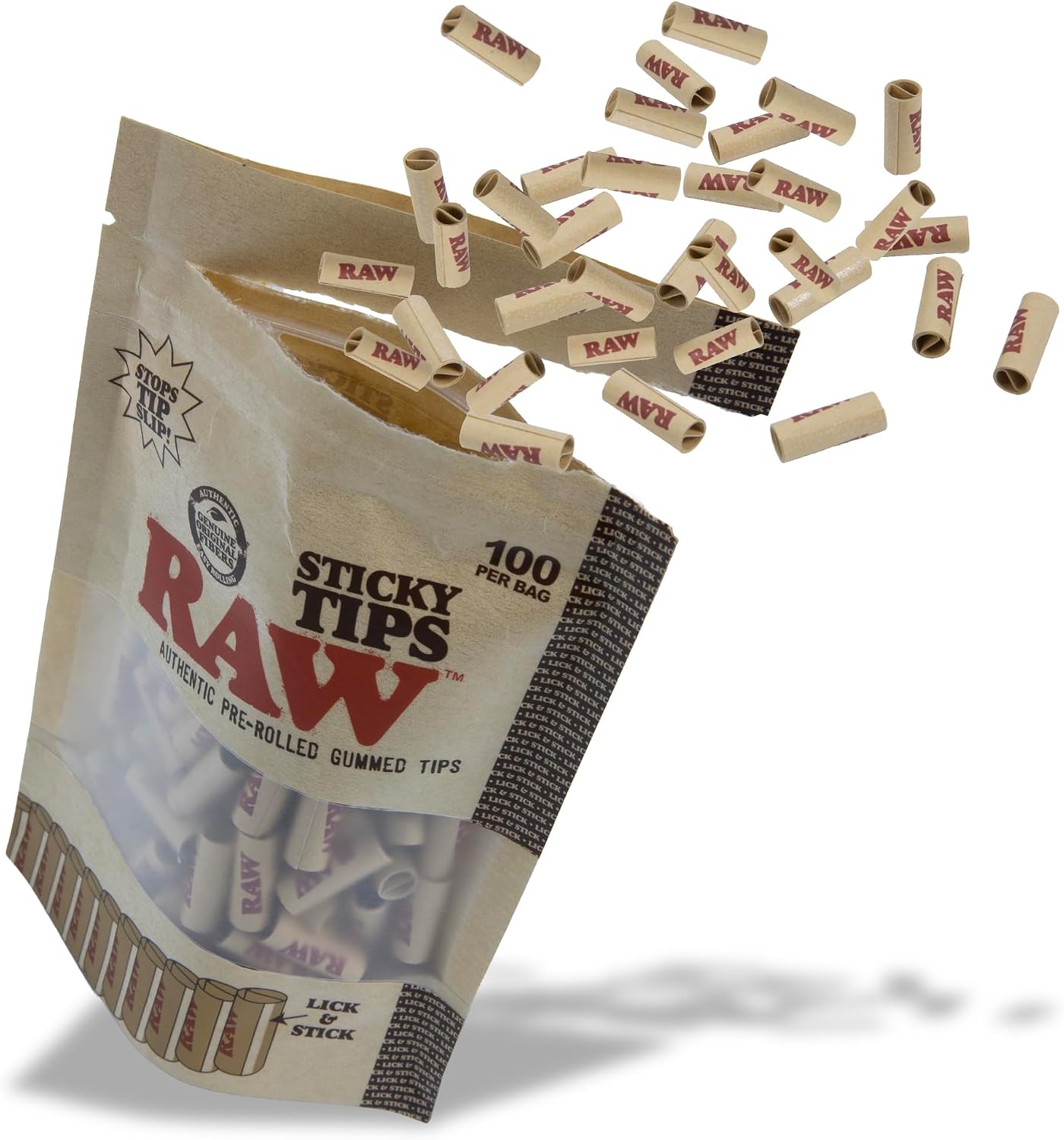 RAW Black Extra Wide Pre-Rolled Filter Tips - 1 Bag of 50 Tips - RAW Brand Tips for Perfect Filtered Rolls - Enhanced Smoking Experience - 10 mm Wide