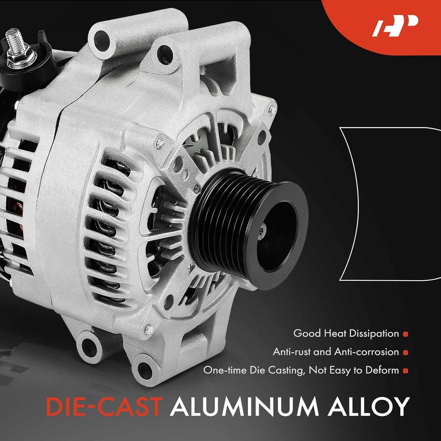 A-Premium Alternator Compatible with BMW X5 2011-2012, 535i 2011-2012, 535i GT 2010-2012, 535i GT xDrive 2011-2012, 535i xDrive, X3, X6, 640i, M2, M3, M4, 3.0L, 12V 210A 8-Groove Pulley Clockwise