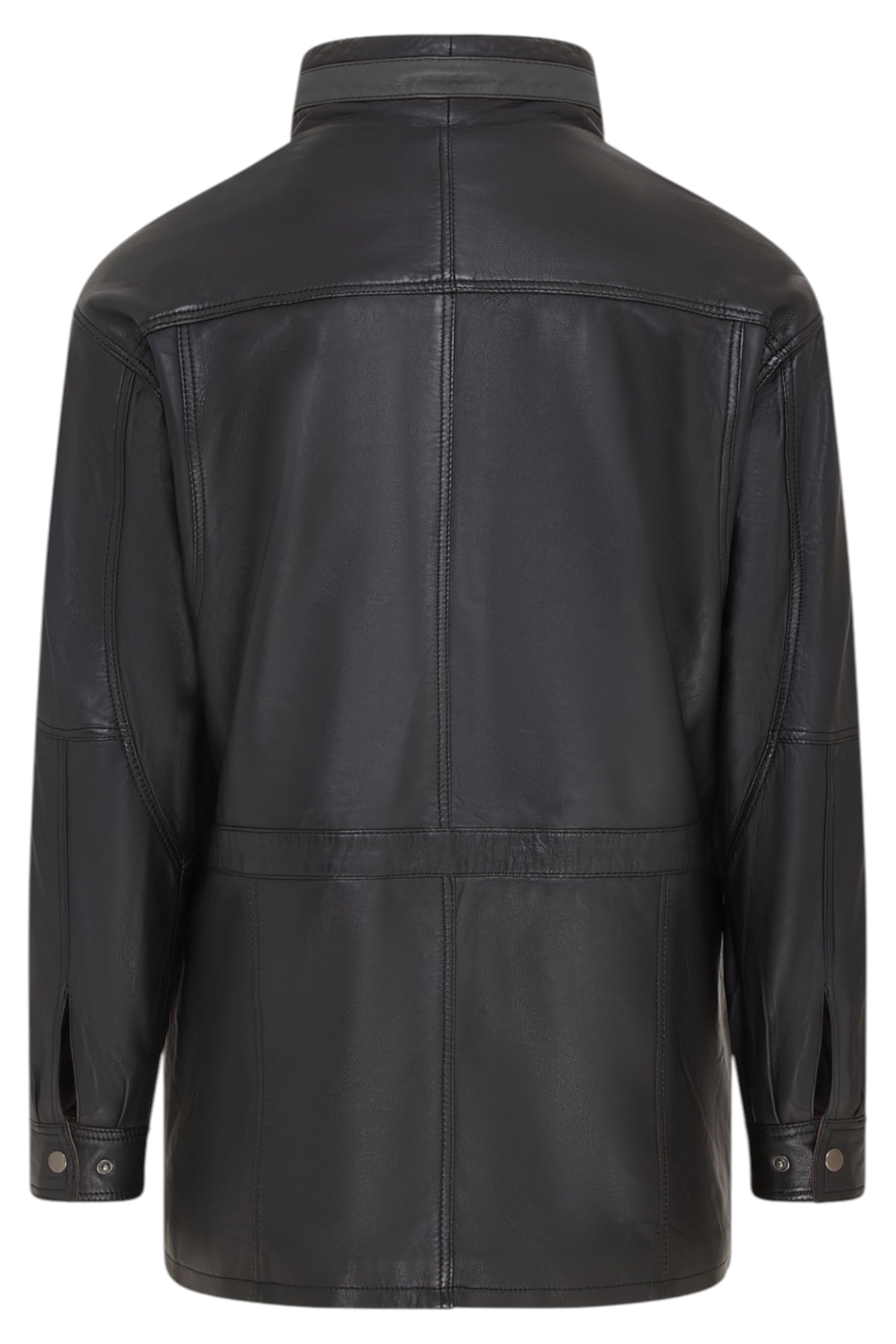 Infinity Leather Giacca Invernale Classica Parka da Uomo in Morbida Pelle Scamosciata Regular Fit
