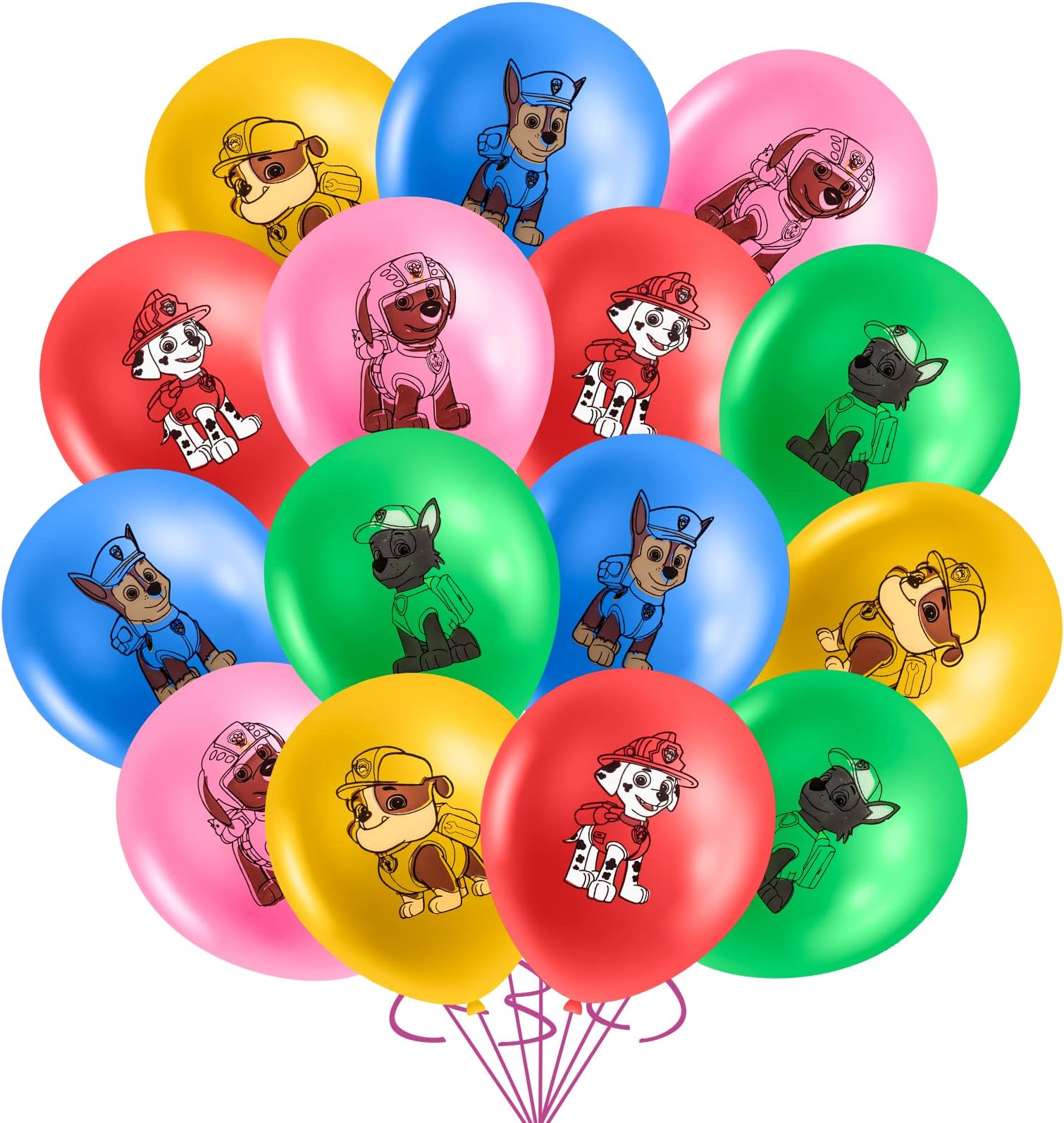 16PCS Dog Birthday Decoration, Dog Latex Balloons, Dog Balloon, Kids Birthday Balloon Set, for Pow Dog Kids Birthday Party