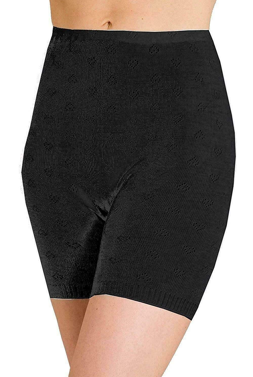 Top Linen (NW) Ltd Ladies Thermal Pantee Bottom - Thermal Underwear for Women - Soft Girl Short Pantee Bloomer Knicker Pants - Winter Warm Bottom - Made in UK (Black, XXL)