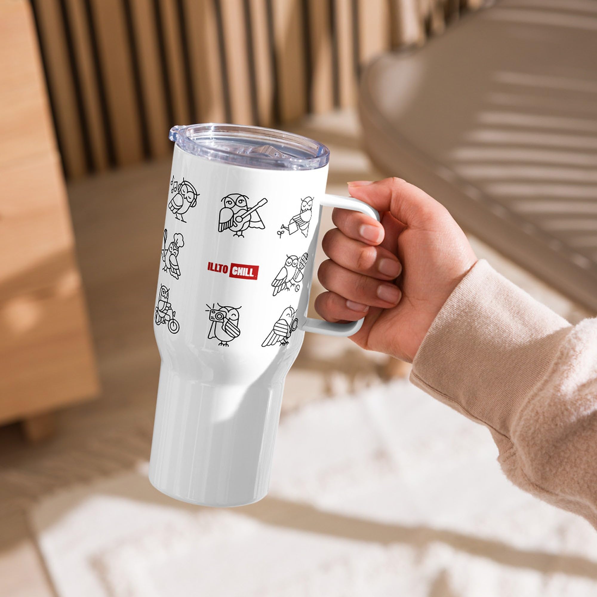 Taza de Viaje Insomnio con Asa, Regalo para Personas con Insomnio