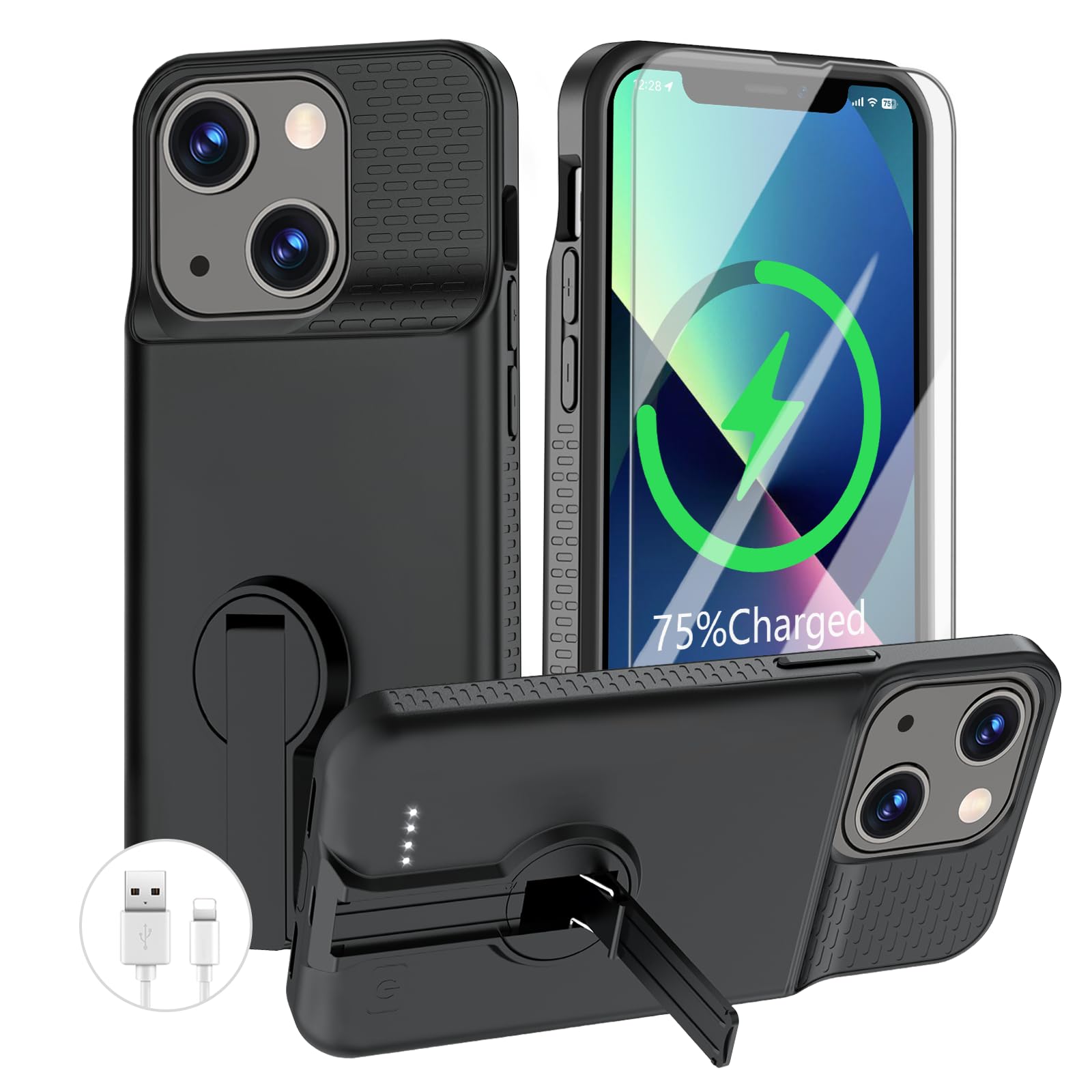 Amazon.com: GIN FOXI Battery Case for iPhone 13/13 Pro/14/14 Pro