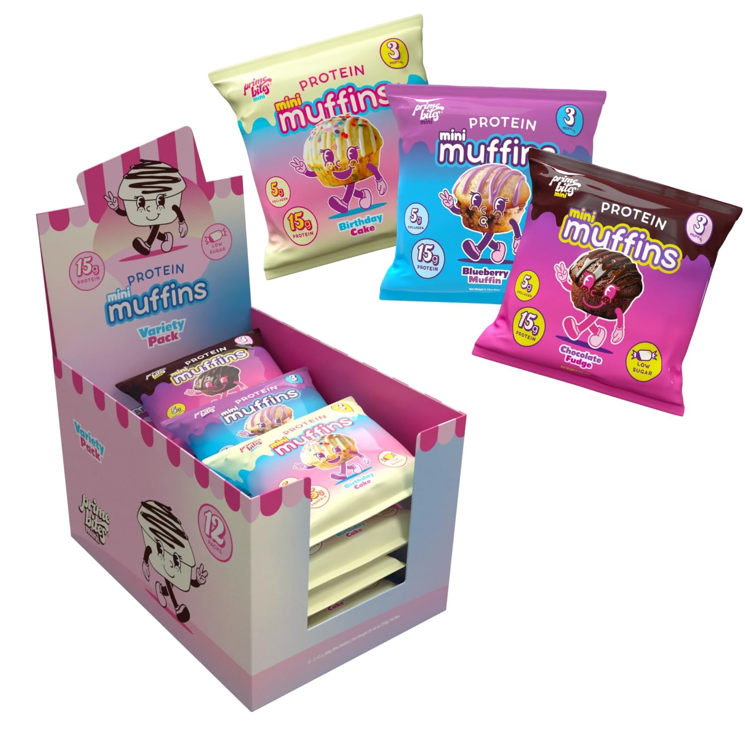 Protein Minis Muffins - 15g protein, 5g collagen per mini